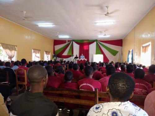 Nathan preaching at Chimala B congregation