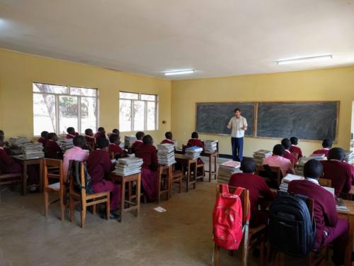 Nathan teaching Bible at Herring Christian School