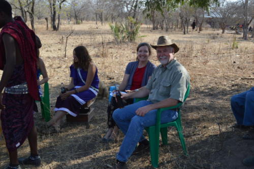 At a Masai village